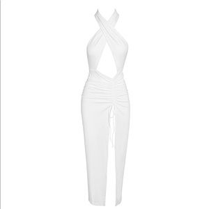 LEAU- Azores Halter Dress- White- XS